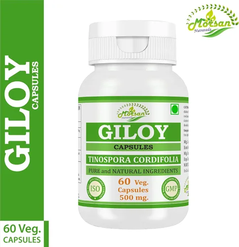 Miniatura 9 de Morsan's Giloy (Tinospora Cordifolia) Cápsulas Paquete combinado de 2 x 60 x 500 mg. Veg. Cápsulas (2)