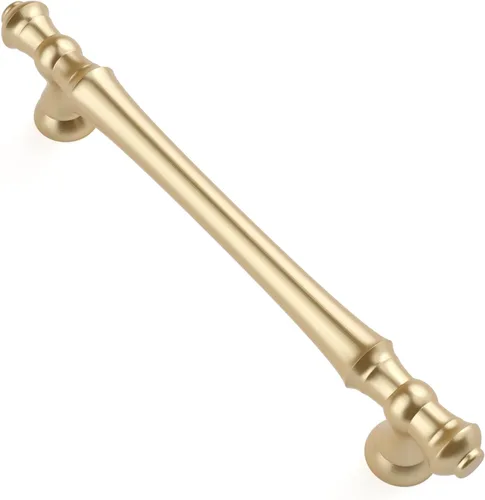 Miniatura 7 de Asidrama 1 paquete de 3 pulgadas (2.992 in) de latón cepillado, tiradores dorados para gabinete de cocina, accesorios para gabinetes de cocina