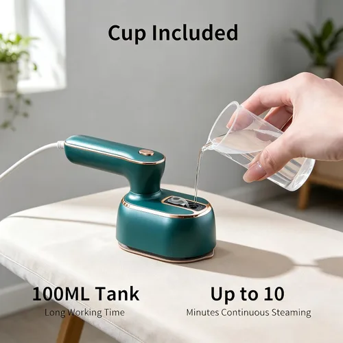 Miniatura 6 de Vaporizador de Viaje para Ropa - Planchas de Vapor Pequeñas de 1000W Plegables para Eliminación de Arrugas, Mini Vaporizador Portátil Compacto