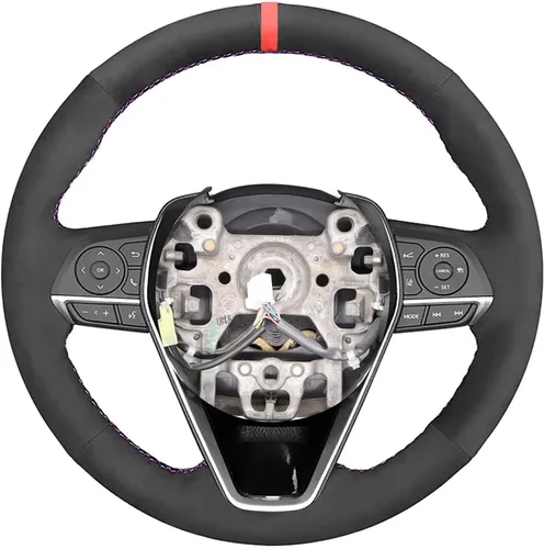 Miniatura 7 de Funda de volante de cuero genuino cosida a medida para Toyota Avalon RAV4 2019 2020 2021 2022 2023 2024/Camry 2018-2024 / Corolla 2020-2025/Venza