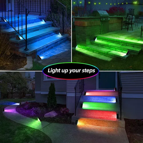 Miniatura 3 de NIORSUN Luces solares, impermeabilidad IP67, encendido/apagado automáticos, para escalones exterior, escalera, patio, porche, puerta delante, acera