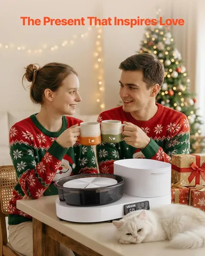 Miniatura 7 de VEVOR Rueda de cerámica de 350 W, máquina formadora de cerámica de 11.0 in, rueda de cerámica eléctrica con pedal de palanca de pies ajustables