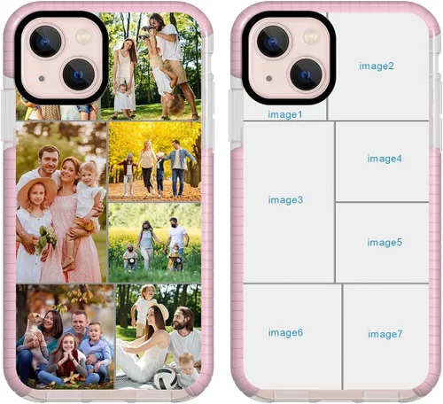 Miniatura 21 de Funda de teléfono personalizada para iPhone 13 personalizada con collage de múltiples imágenes, funda resistente a los arañazos, a los golpes, funda
