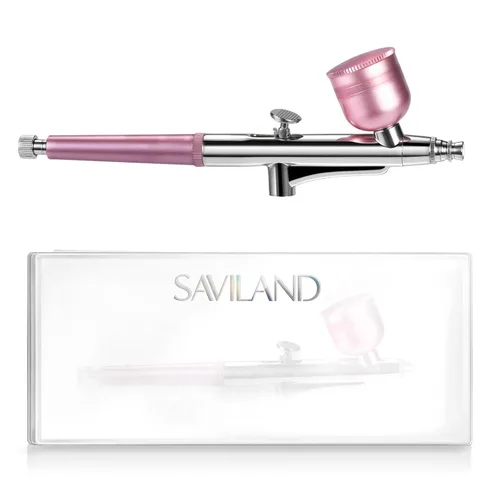 Miniatura 13 de SAVILAND Aerógrafo para Uñas: Creatividad Ilimitada de Arte de Uñas Kit Pro de Aerógrafo de Doble Modo Recargable Boquilla de 0.3mm Set de Púrpura