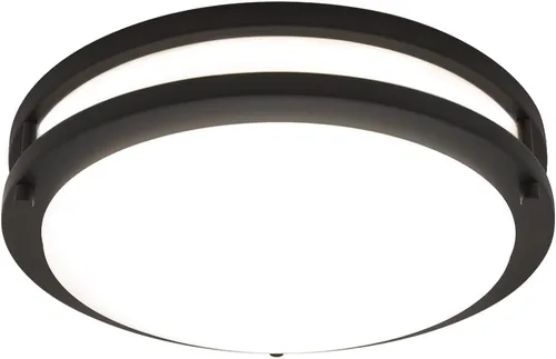 Maxxima - Lámpara de techo LED negra de 14 pulgadas, 5 CCT, 1900 lúmenes | Color Select 2700K/3000K/3500K/4000K/5000K, regulable, montaje empotrado