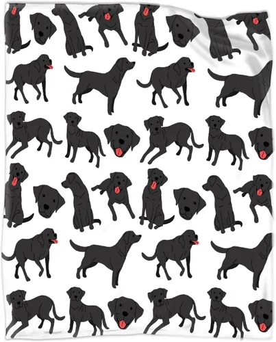 Labrador - Manta de regalo para amantes de los perros de 80 x 60 pulgadas para adultos, manta de forro polar muy suave para cama, sofá
