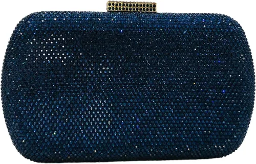 Miniatura 13 de Boutique De FGG Mini bolso de mano con diamantes de imitación, bolsos de noche y embragues para mujer, formales, bolso de mano de cristal para boda