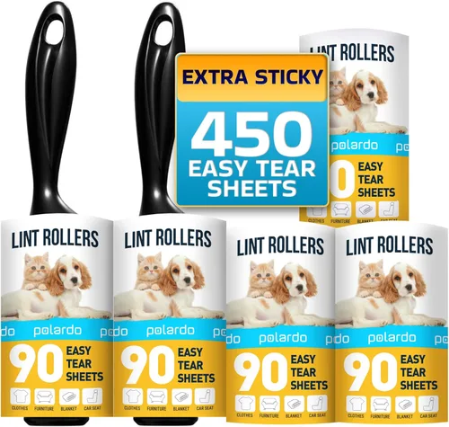 Rodillos de pelusa para pelo de mascotas, pegajosos, removedor de pelusa para sofá, ropa, muebles y alfombra. Removedor de pelo de perro y gato,