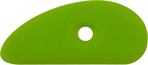 Miniatura 3 de Xiem Tools Costilla de arcilla de silicona ultrasuave para cerámica y cerámica (pequeña), verde