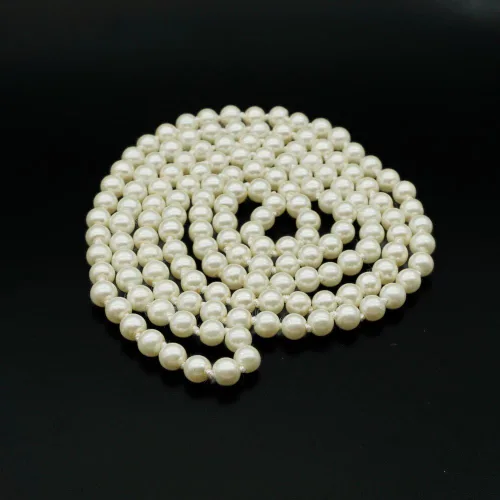 Miniatura 2 de JSEA Collar largo de perlas de cristal de imitación de 0.315in de longitud, collar de varias capas para mujer