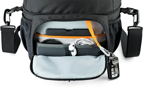 Miniatura 3 de Lowepro LP37123, Nova 180 AW II - Bolsa para cámara, impermeable, personalizable, se adapta a Pro-Depth DSLR con lente, dron compacto, 3-4 lentes