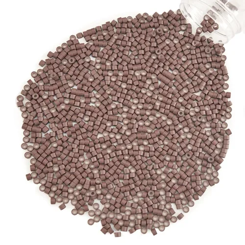 Miniatura 24 de Vlasy 100 Piezas Cuentas de Nano Anillo con Forro de Silicona para Extensiones de Cabello Humano con Nano Anillo 5 Colores Opcionales (Negro)