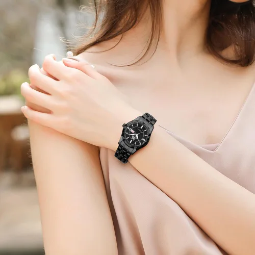 Miniatura 4 de Relojes para mujer, reloj de moda para mujer, reloj de pulsera de cuarzo analógico impermeable de acero inoxidable para mujeres y niñas