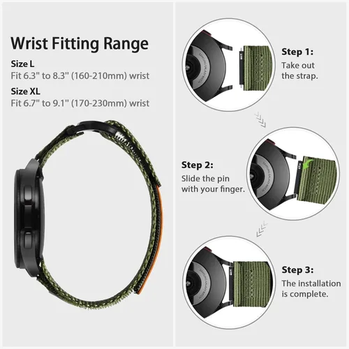 Miniatura 6 de ULTIMAL Correa Compatible con Samsung Galaxy Watch 7 6 5 4 de 40mm 44mm/ Galaxy Watch 6 4 3 Classic/Galaxy Watch 5 Pro de 45mm/Active 2, Correa