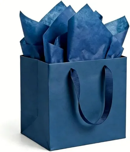 Miniatura 14 de JUNESHE Bolsas de regalo cuadradas pequeñas con papel de seda, color negro, paquete de 2, 5.9 pulgadas Bolsas de papel con asas para cumpleaños