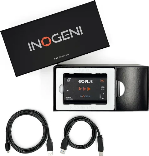 Miniatura 7 de 4KX-Plus de Inogeni, Ultra HD a USB 3.0 con bucle HDMI, convertidor profesional de video y audio, BYOM/BYOB, Plug'n Go, hasta 60 fps, compatible