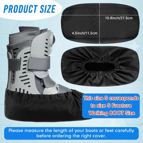 Miniatura 2 de Shyyween 2 piezas de fundas para botas de caminar Air Cam para fracturas médicas, fundas impermeables para botas de yeso, fundas para zapatos