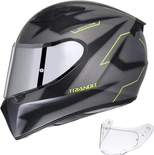 Miniatura 8 de Triangle Casco de doble visera para motocicleta y bicicleta, aprobado por DOT