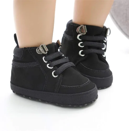 Miniatura 3 de Meckior - Tenis tipo botín para niños y niñas pequeños de 1 a 3 años con suela suave antideslizante de cuero sintético Mocasines para bebés recién