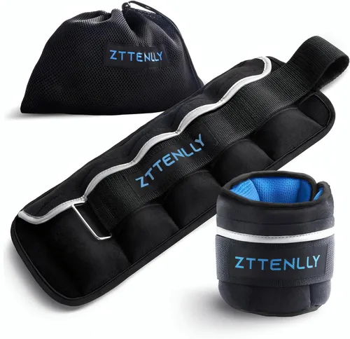 Miniatura 9 de Pesas ajustables para tobillo de 1-5/10/15/20 libras, par con bolsa de transporte, telas transpirables, ribete reflectante, entrenamiento de fuerza