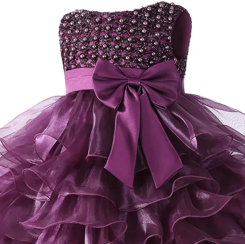 Miniatura 3 de Vestido de encaje con volantes para niñas para niña de las flores en la boda