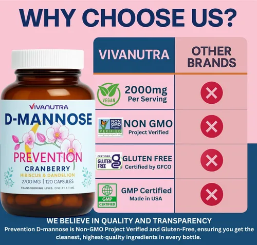 Miniatura 3 de Pastillas de arándano para mujeres con D-manosa – Suplementos de manosa D para mujeres + suplemento de arándano – Apoyo urinario diario, comodidad