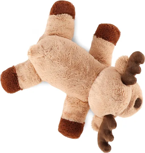 Miniatura 8 de WEIGEDU Adorable caribou - Peluche de reno y alce peludo, juguete de peluche para niños, bebés, niños, decoración de cumpleaños, hora de dormir, 13