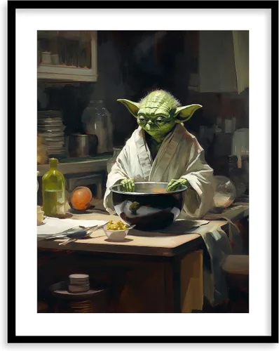 Miniatura 17 de Impresiones de Arte para Cocina de Star Wars - Impresión Giclée de Arte Fino Premium - Póster de Impresión Estético de Darth Vader Boba Fett Yoda