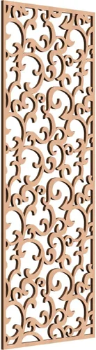 Miniatura 116 de Wheatland Paneles de pared decorativos de madera con calado, 9 3/8 pulgadas de ancho x 24 3/8 pulgadas de alto x 1/4 de alto, nogal