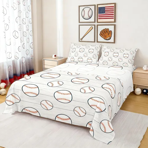 Miniatura 52 de Manfei Juego de sábanas de acuarela floral tamaño individual, juego de ropa de cama con flores botánicas, juego de sábanas de dibujos animados