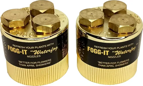 Fogg It - Boquillas de riego por nebulización (paquete de 2) 1/4 GPM - Volumen superfino | Diseñado para nebulizar plántulas delicadas o para