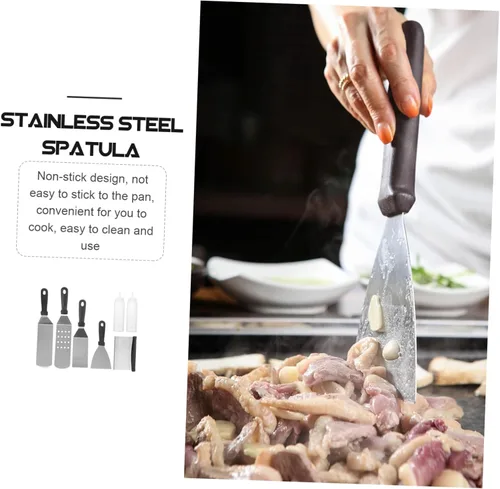 Miniatura 3 de Espátula para barbacoa, kit de herramientas para cocinar, raspador de plancha, accesorios para barbacoa para el día del padre