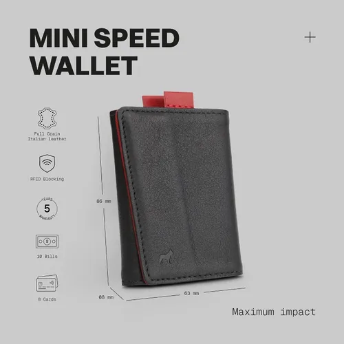 Miniatura 37 de The Frenchie Co. - Wallet Mini - Mini billetera organizadora de tarjetas compacta - Diseño de bolsillo delgado para el transporte diario - Perfil