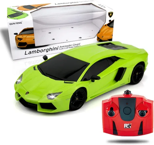 Miniatura 8 de RC Automóvil de control remoto con diseño 1:18 Lamborghini Aventador, eléctrico y deportivo, para carreras, modelo con licencia, para niños y niñas