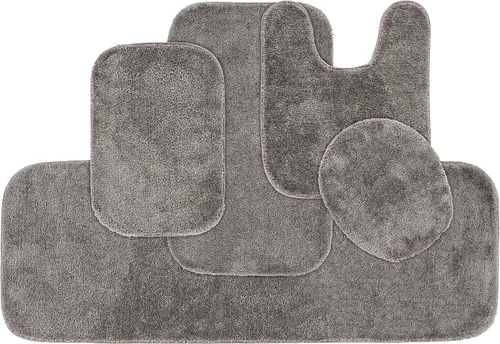 Miniatura 90 de Garland Rug 2 alfombras de baño tradicionales de nailon lavables color morado (17 x 24 pulgadas, 21 x 34 pulgadas), suaves, absorbentes y elegantes