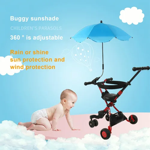 Miniatura 9 de TITA-DONG Paraguas para silla con abrazadera, silla de playa ajustable universal, con protección UV, sombrilla para silla de patio, silla de playa