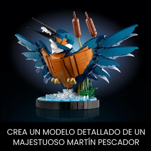 Miniatura 3 de LEGO Icons Modelo de Ave Martín Pescador, Set Creativo para Adultos para Construir y Exhibir, Proyecto Relajante para Amantes y Entusiastas