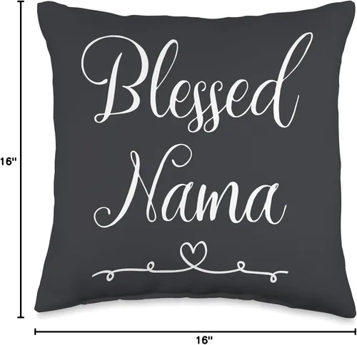 Miniatura 4 de Nama Gifts Blessed Nama - Almohada de 16 x 16 pulgadas, multicolor
