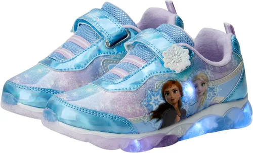Miniatura 4 de Disney Zapatillas de deporte Frozen para niñas, sin cordones, con luz, para correr (bebéniña pequeña), Púrpura tornasol