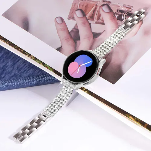 Miniatura 3 de DEALELE Correas compatibles con Samsung Galaxy Watch 6/6 Classic / 5/5 Pro / 4/4 Classic / 3 1.614 in / Active 2, correa de repuesto de metal de 1#
