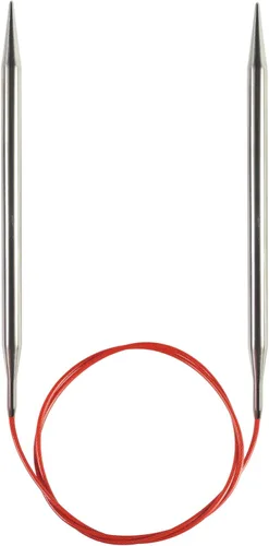 ChiaoGoo - Aguja para tejer circular de acero inoxidable (102 cm), color rojo