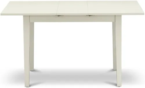 Miniatura 4 de East West Furniture NFT-LWH-T Norfolk - Mesa de comedor rectangular con hojas de mariposa, 32 x 54 pulgadas, color blanco lino