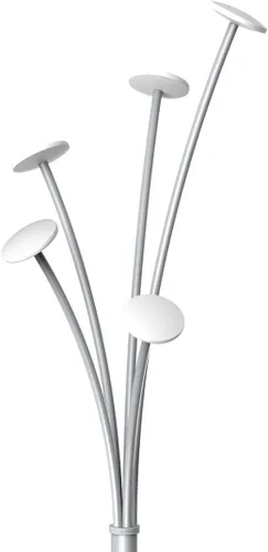 Miniatura 2 de Alba - Perchero - Diseño gris y blanco - Diámetro de la base 13.8 in - H 73.6 in - Tubo: diámetro 1.496 in - ABS - 5 ganchos grandes