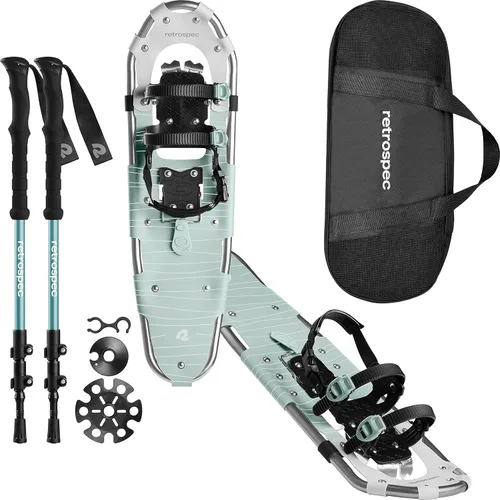 Miniatura 17 de Retrospec Drifter Snowshoes & Trekking Poles Bundle with Adjustable Bindings - Lightweight Aluminum Snow Shoes for Women & Men - All Terrain Hiking
