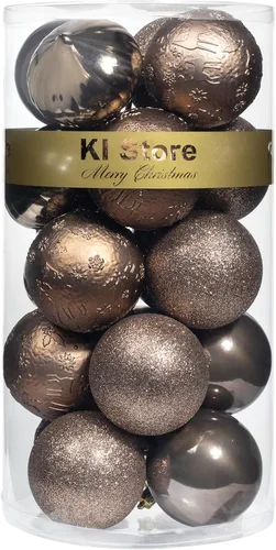 Miniatura 9 de KI Store Bolas de Navidad Borgoña 34 piezas 2.36-Pulgadas Adornos de Decoración para Árbol de Navidad para Árbol de Navidad Vacaciones Corona