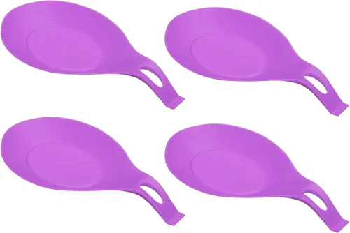Miniatura 10 de uxcell Soporte de cuchara de silicona, 7.68 x 3.74 pulgadas, resistente al calor, soporte para utensilios de cocina, espátula, soporte para cucharón
