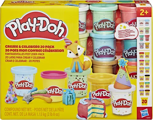 Miniatura 3 de Play-Doh Paquete de 20 para crear y celebrar, latas de 2 onzas, regalos y recambios para niños, artes y manualidades 2+