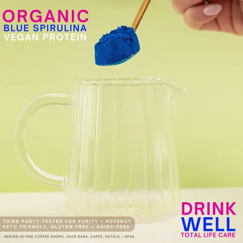 Miniatura 5 de Eleven TLC, polvo de espirulina azul orgánica, sin sabor, superalimentos, vitaminas y minerales, espirulina azul en polvo, proteína vegetal, sin