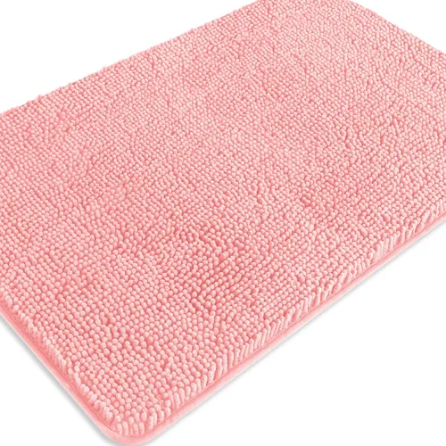 Miniatura 348 de Alfombra de baño pequeña de 12 x 18 pulgadas, lavable y absorbente, antideslizante, alfombra de baño de felpilla gruesa y suave para baño, ducha