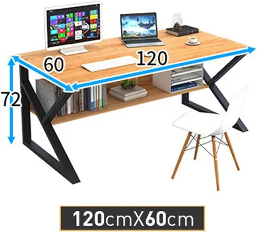 Miniatura 2 de Escritorio para computadora, mesa de estudio, escritorio de computadora de 47.2 in, mesa de estudio para computadora portátil, mesa de estudio